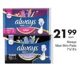 Save Always Maxi Slim Pads offer