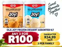 Take 'n Pay OLA JOY FROZEN DESSERT ASSORTED offer