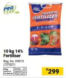 Builders Warehouse PRO TEK GENERAL FERTILIZER offer