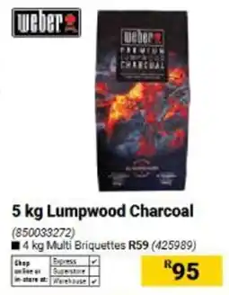 Builders Warehouse Weber Premium Lumpwood Charcoal offer