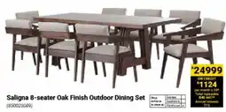 Builders Warehouse Saligna 8-seater Oak Finish Outdoor Dining Set offer