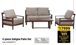 Builders Warehouse 4-piece Saligna Patio Set Oak offer