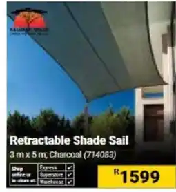 Builders Warehouse Retractable Shade Sail offer