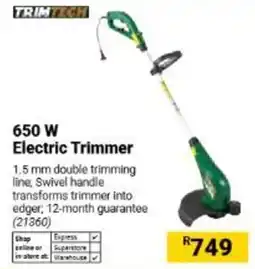 Builders Warehouse TrimTech 650 W Electric Trimmer offer