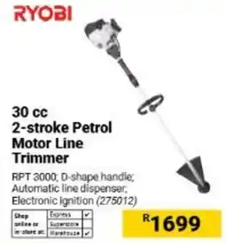 Builders Warehouse RYOBI 30 cc 2-stroke Petrol Motor Line Trimmer offer