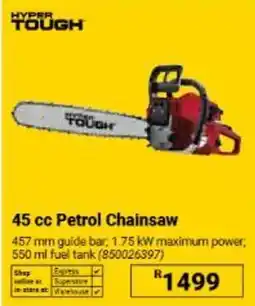 Builders Warehouse Hyper Tough 45 cc Petrol Chainsaw offer
