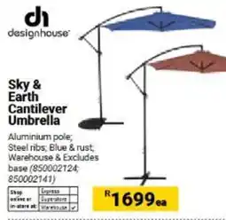 Builders Warehouse designhouse Sky & Earth Cantilever Umbrella offer