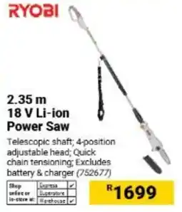 Builders Warehouse RYOBI 2.35 m 18 V Li-ion Power Saw offer