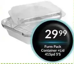 Super Save Furm Pack Container + Lid offer