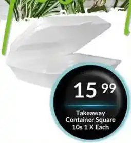 Super Save Takeaway Container Square offer