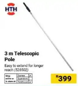 Builders Warehouse HTH 3 m Telescopic Pole offer
