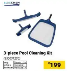 Builders Warehouse BLUECHEM 3-piece Pool Cleaning Kit offer