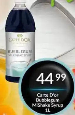 Super Save Carte D'or Bubblegum MiShake Syrup offer