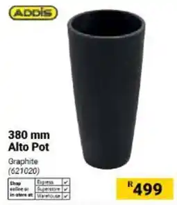 Builders Warehouse ADDIS 380 mm Alto Pot Graphite offer