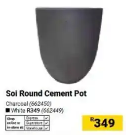 Builders Warehouse Soi Round Cement Pot offer