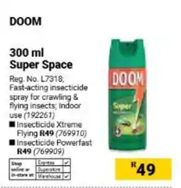 Builders Warehouse DOOM Super Space offer