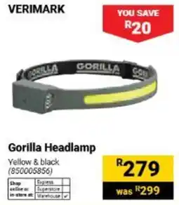 Builders Warehouse Gorilla Headlamp offer