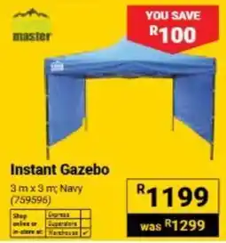 Builders Warehouse Instant Gazebo offer