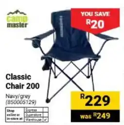 Builders Warehouse Camp Master Classic Chair 200 offer