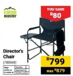 Builders Warehouse Camp Master Director's Chair offer