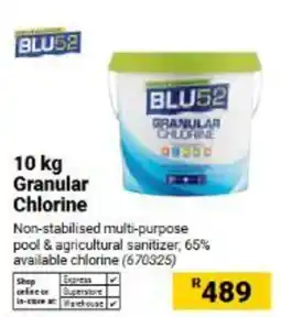 Builders Warehouse BLU52 Granular Chlorine offer