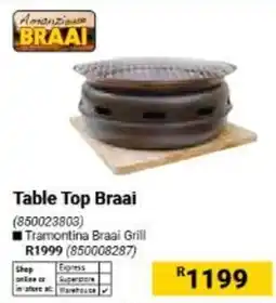 Builders Warehouse Table Top Braai offer