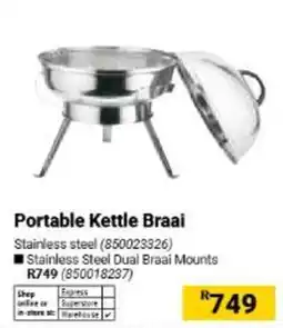 Builders Warehouse Portable Kettle Braai offer