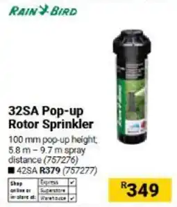 Builders Warehouse Rain Bird 32SA Pop-up Rotor Sprinkler offer