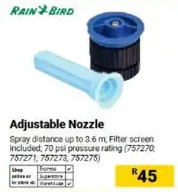 Builders Warehouse Rain Bird Adjustable Nozzle offer