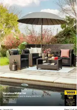 Builders Warehouse Barcelona Wicker Set offer