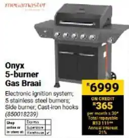 Builders Warehouse Onyx 5-burner Gas Braai offer