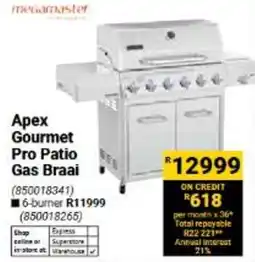 Builders Warehouse Apex Gourmet Pro Patio Gas Braai offer