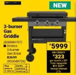 Builders Warehouse 3-burner Gas Griddle offer