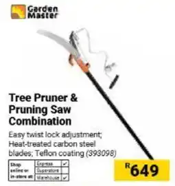 Builders Warehouse Garden Master Tree Pruner & Pruning Saw Combination offer
