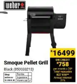 Builders Warehouse Weber Smoque Pellet Grill offer