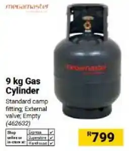 Builders Warehouse 9 kg Gas Cylinder megamaster offer