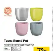 Builders Warehouse Tusca Round Pot, Assorted colours offer