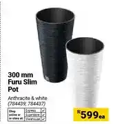 Builders Warehouse 300 mm Furu Slim Pot, Anthracite & white offer