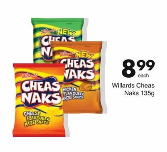 Save Willards Cheas Naks 135g offer