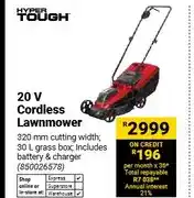 Builders Warehouse 20 V Cordless Lawnmower offer