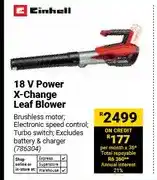 Builders Warehouse 18 V Power X-Change Leaf Blower offer