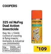 Builders Warehouse Coopers 325 ml NuFog Dual Action Insecticide offer