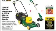 Builders Warehouse 2400 W Electric Lawnmower & 650 W Electric Trimmer Combo offer