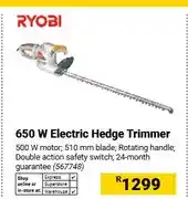 Builders Warehouse 650 W Electric Hedge Trimmer offer