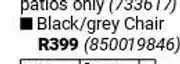 Builders Warehouse Black/Grey Chair offer