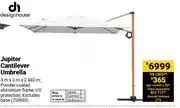 Builders Warehouse Jupiter Cantilever Umbrella 3 m x 3 m x 2.480 m offer