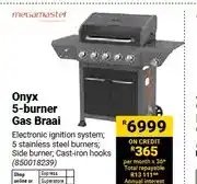 Builders Warehouse Onyx 5-burner Gas Braai (850018239) offer