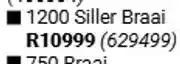 Builders Warehouse 1200 Siller Braai offer