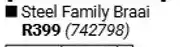 Builders Warehouse Steel Family Braai offer