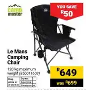 Builders Warehouse Le Mans Camping Chair 120 kg maximum weight offer